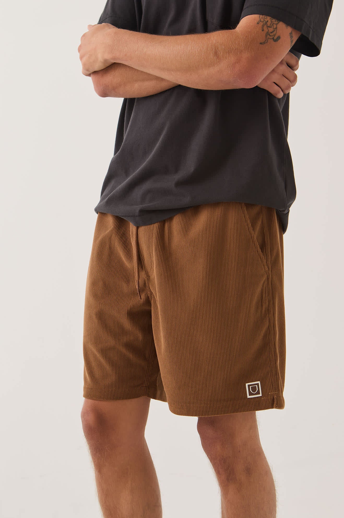 Brixton Everyday Corduroy Shorts - Tobacco Brown