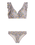 Moray Flower Triangle Bikini - Womens Swimwear - Dusky Rose - ManGo Surfing