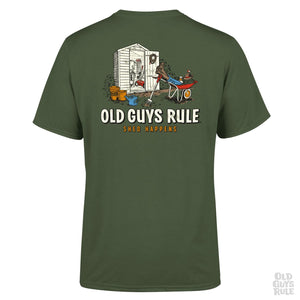 Shed Happens III T-Shirt - Mens Short Sleeve Tee - Military Green - ManGo Surfing