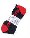 Old Guys Rule Stacked Logo Sports Socks (One Pair) - One Size - Navy/Red