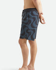 Brixton Blitz 19" Boardshorts -  Black/Future Grey Warped Tile