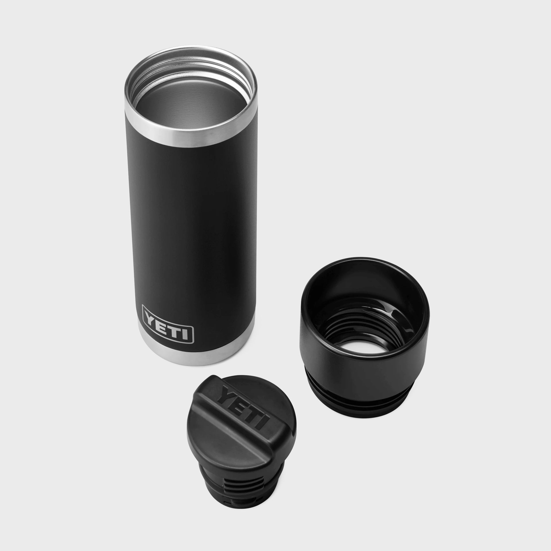 Yeti Rambler 18oz bottle with Hotshot Cap - Black - ManGo Surfing