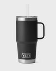 Yeti Rambler 25 oz (710 ml) Mug with Straw Cap - Black - ManGo Surfing