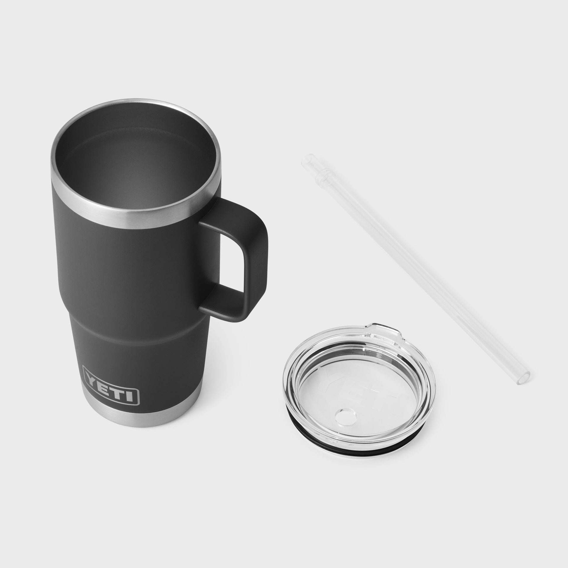 Yeti Rambler 25 oz (710 ml) Mug with Straw Cap - Black - ManGo Surfing