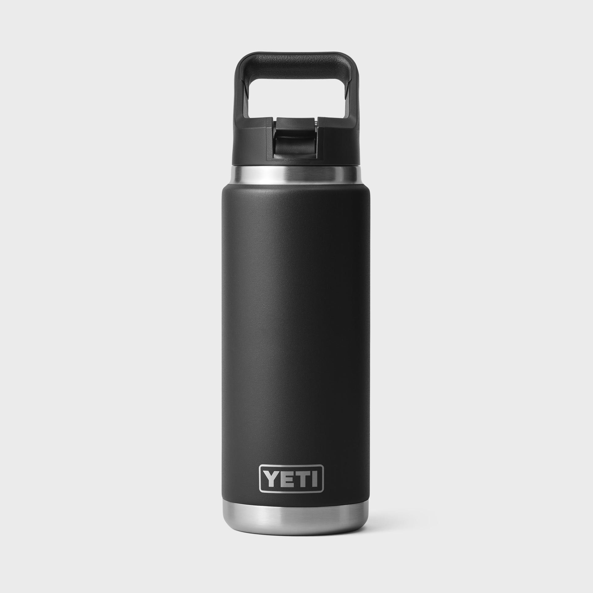 Yeti Rambler 26 oz (769 ml) Bottle with Straw Cap - Black - ManGo Surfing