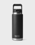 Yeti Rambler 26 oz (769 ml) Bottle with Straw Cap - Black - ManGo Surfing