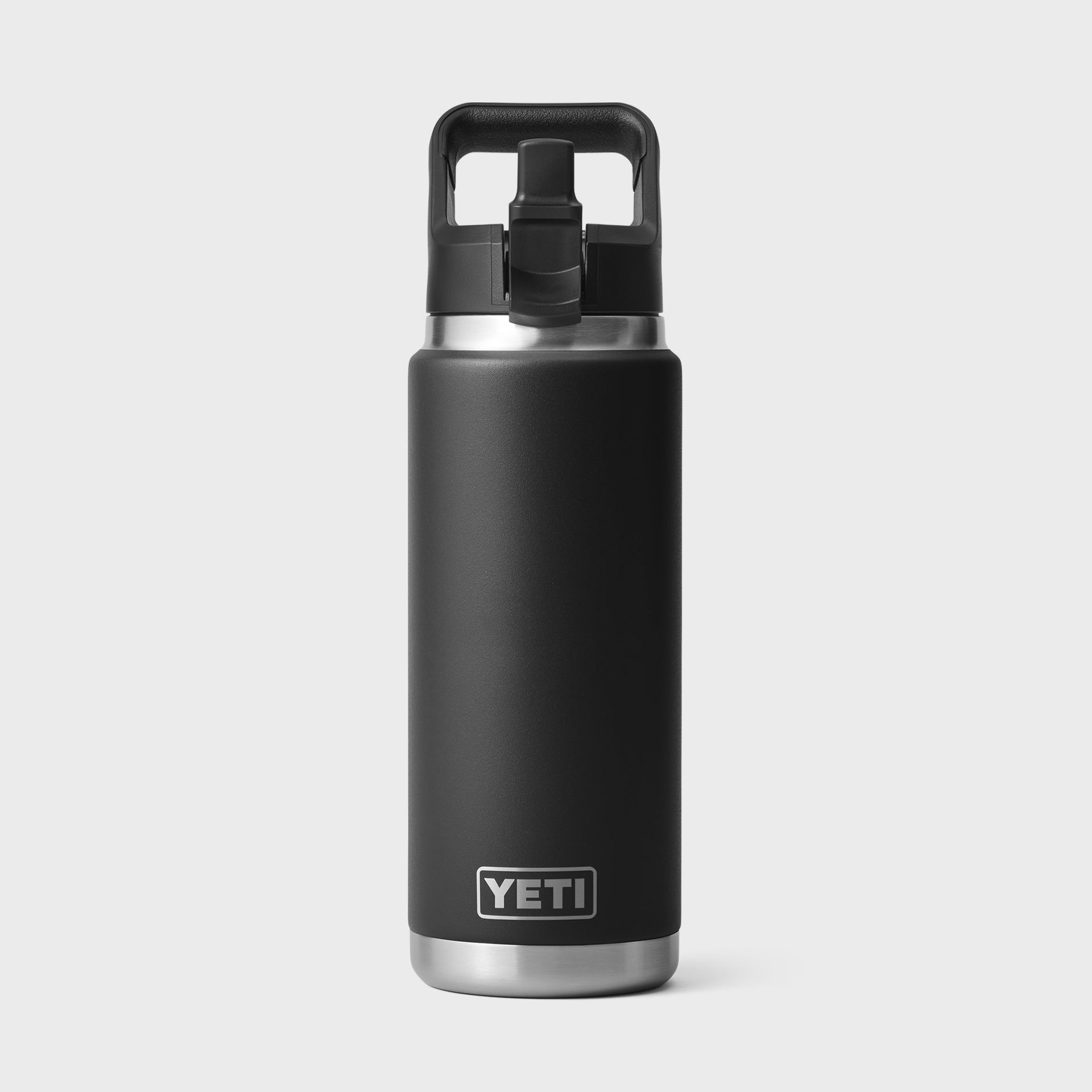 Yeti Rambler 26 oz (769 ml) Bottle with Straw Cap - Black - ManGo Surfing