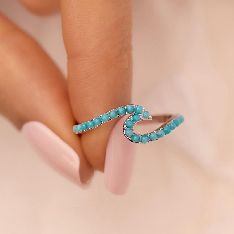 Stone Wave Ring - Silver - ManGo Surfing