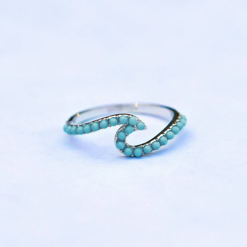 Stone Wave Ring - Silver - ManGo Surfing