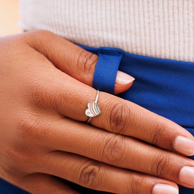 Pastel Vintage Heart Ring - ManGo Surfing