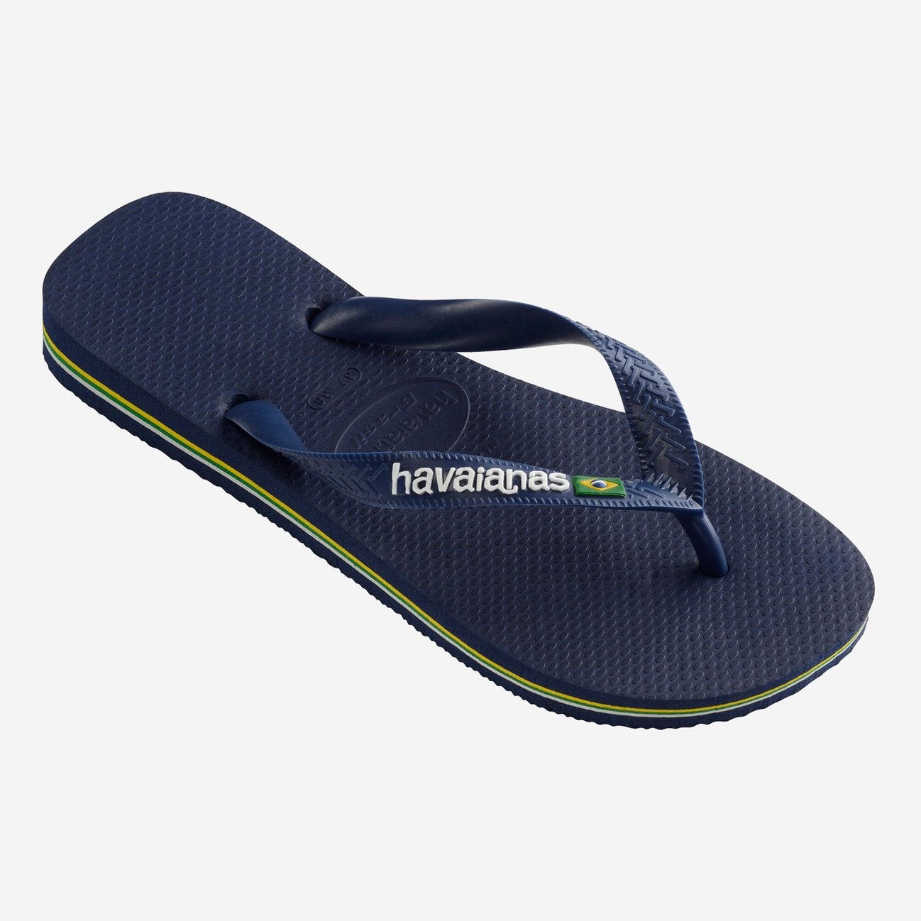 Brasil Logo Mens Flip Flops - Marinho Navy Blue - ManGo Surfing