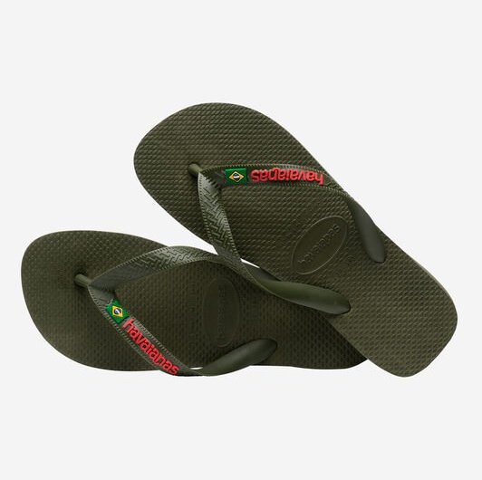 Hav. Brasil Logo | Green | Flip Flops - ManGo Surfing