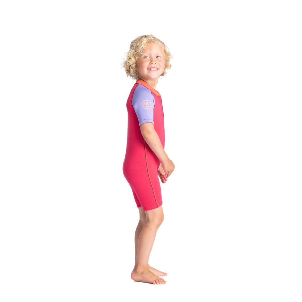 C-Skins C-KID Baby Shorti Wetsuit / Coral/Lilac/Bright Coral - ManGo Surfing