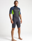 C-Skins Element 3:2 Mens Shorti - Anthracite/Bluestone/Lime - ManGo Surfing