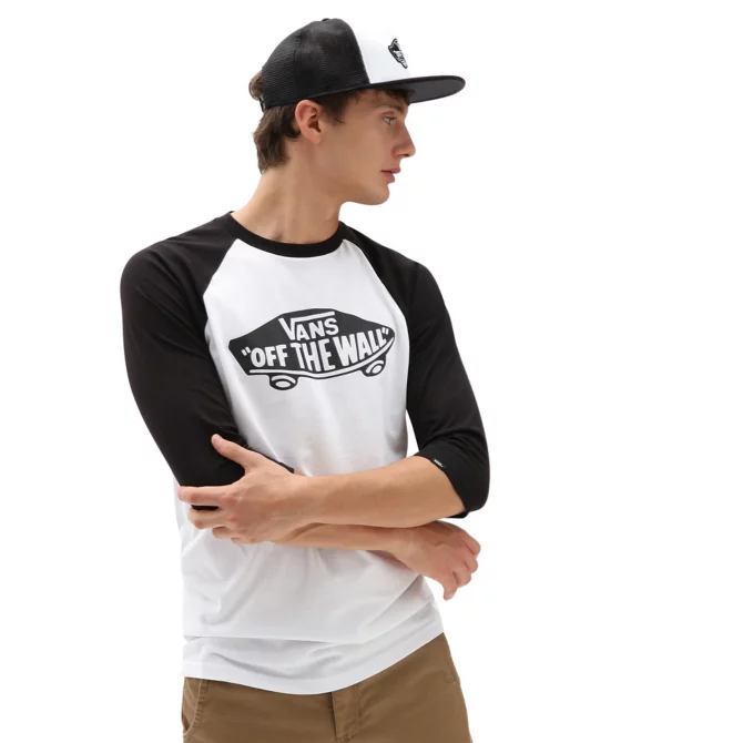 OTW Raglan T Shirt | White/Black - ManGo Surfing