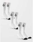 Full Stone Socks (3 Pack) - One Size (6-11) - White - ManGo Surfing
