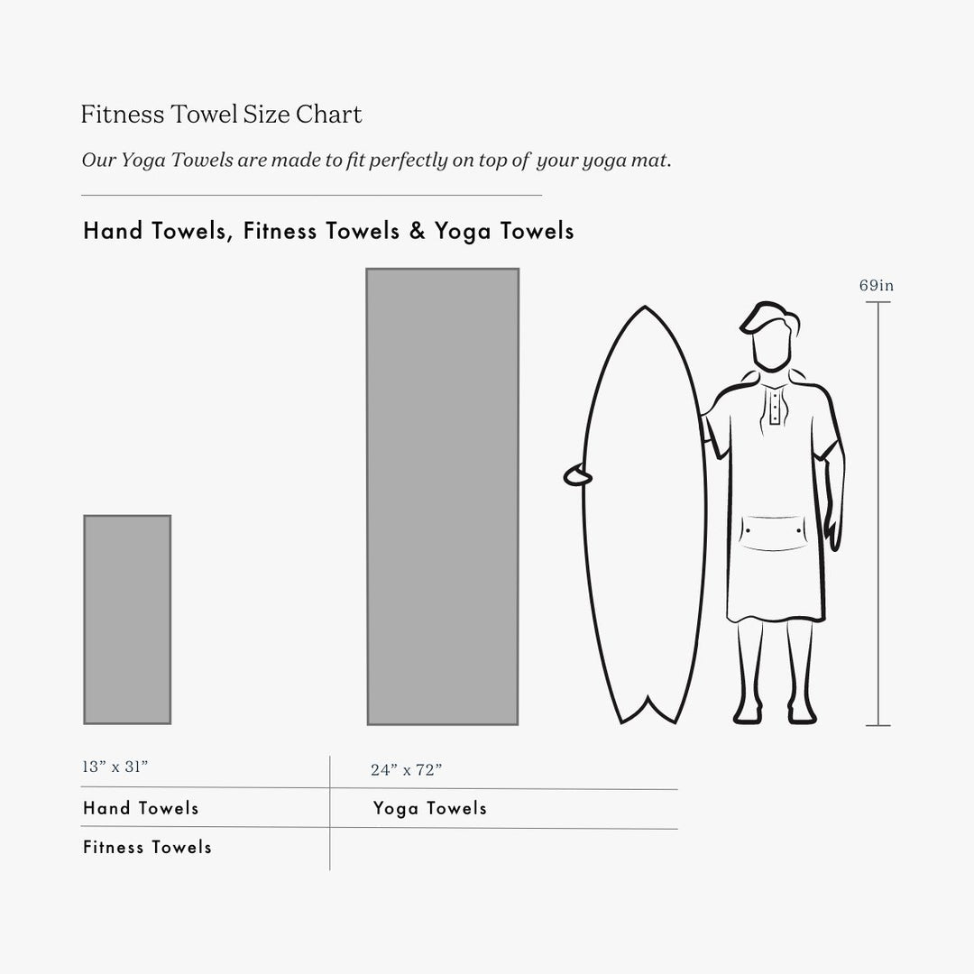 Mauka Yoga Towel - One Size - White - ManGo Surfing