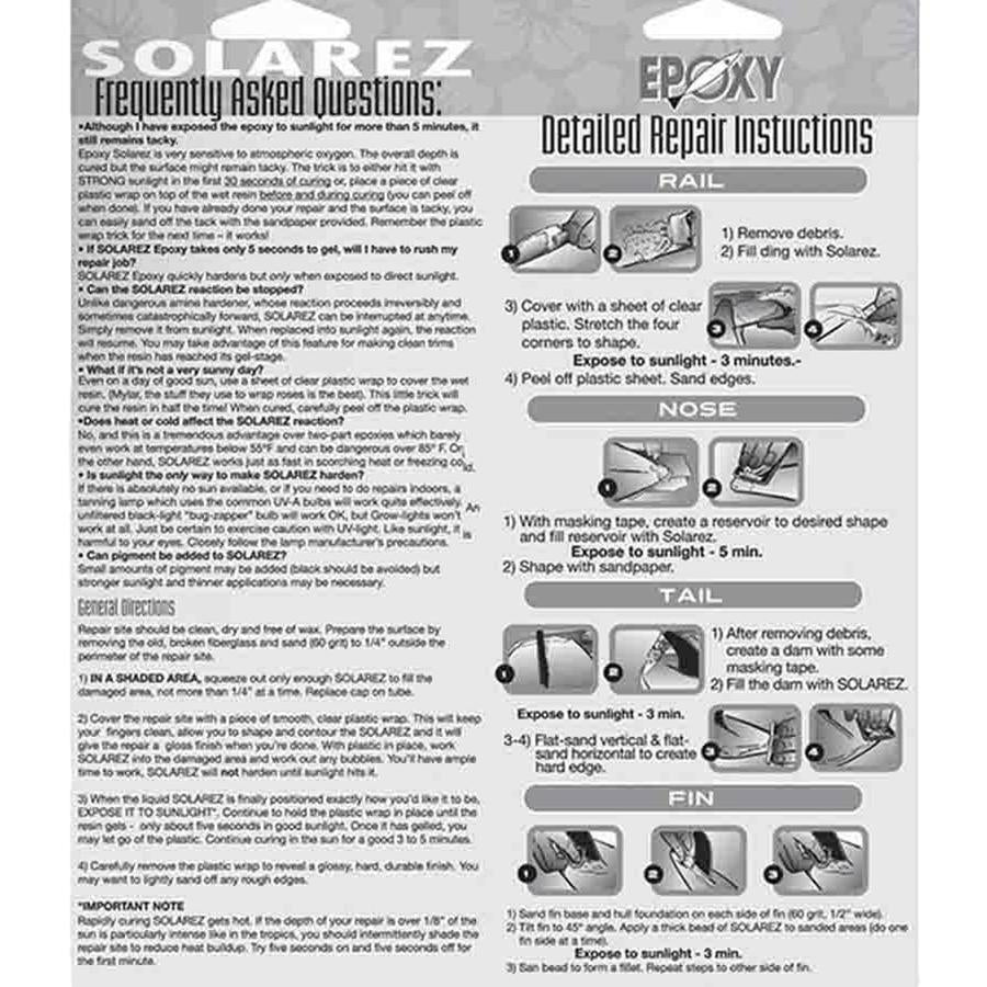 Surf Shop, Surf Hardware, Solarez, Epoxy 2 oz UV Cure, Surf Accessories, Repair Kit