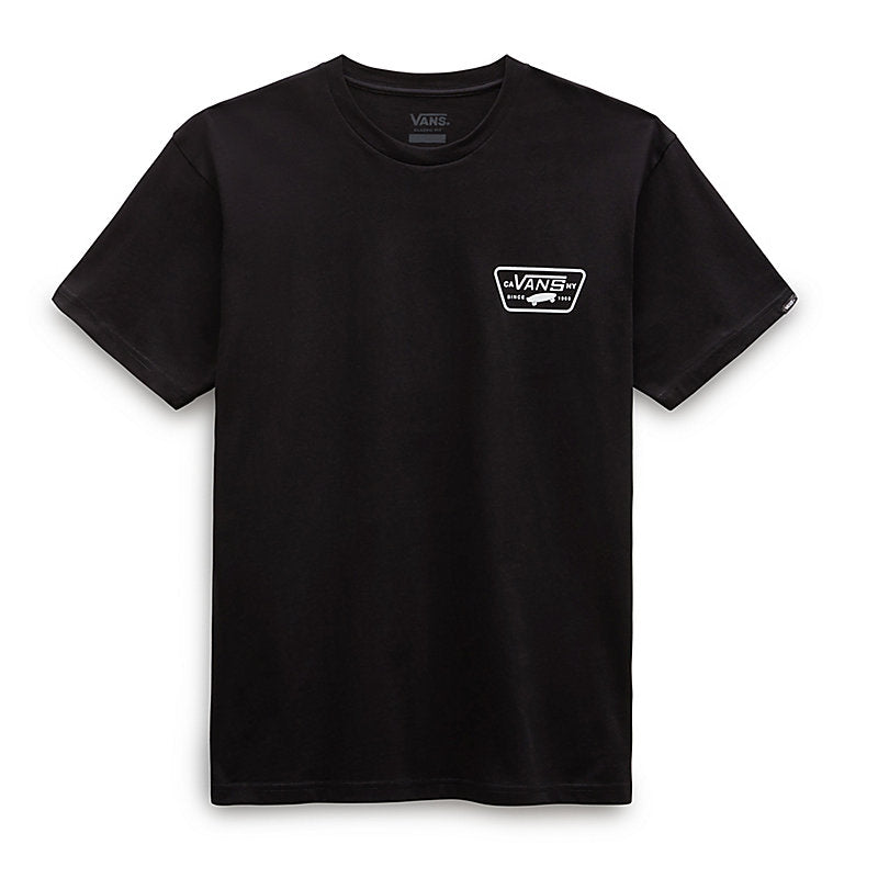 Full Patch Back T-Shirt - Mens Short Sleeve Tee - Black/White - ManGo Surfing