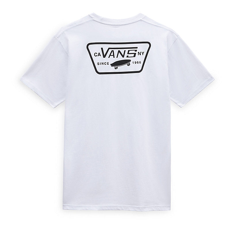 Full Patch Back T-Shirt - Mens Short Sleeve Tee - White/Black - ManGo Surfing