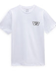 Full Patch Back T-Shirt - Mens Short Sleeve Tee - White/Black - ManGo Surfing