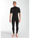 Modulator 2/2 Short Sleeve Chest Zip Spring Wetsuit - Black - ManGo Surfing