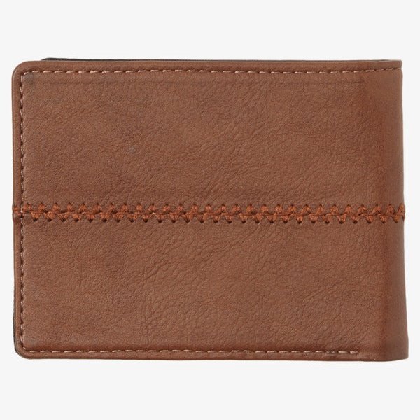 Stitchy Tri-Fold Wallet - Mens Wallet - Chocolate Brown - ManGo Surfing