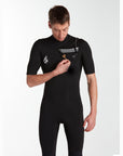 Modulator 2/2 Short Sleeve Chest Zip Spring Wetsuit - Black - ManGo Surfing