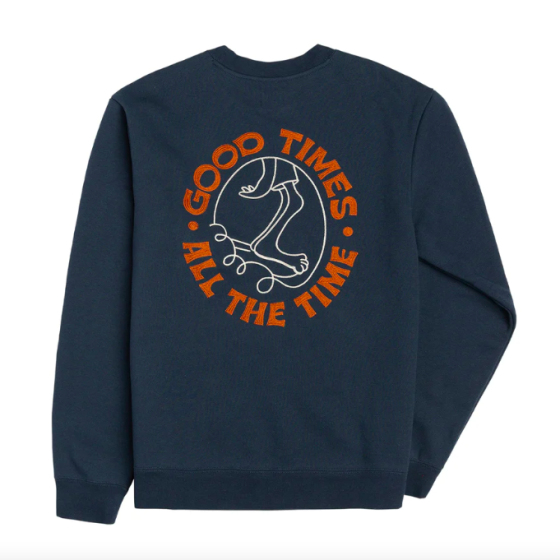 Cambridge Heavyweight Sweatshirt / Light Navy - ManGo Surfing